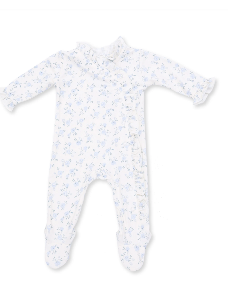 Angel Dear Rose Briar Kimono Ruffle Snap Footie