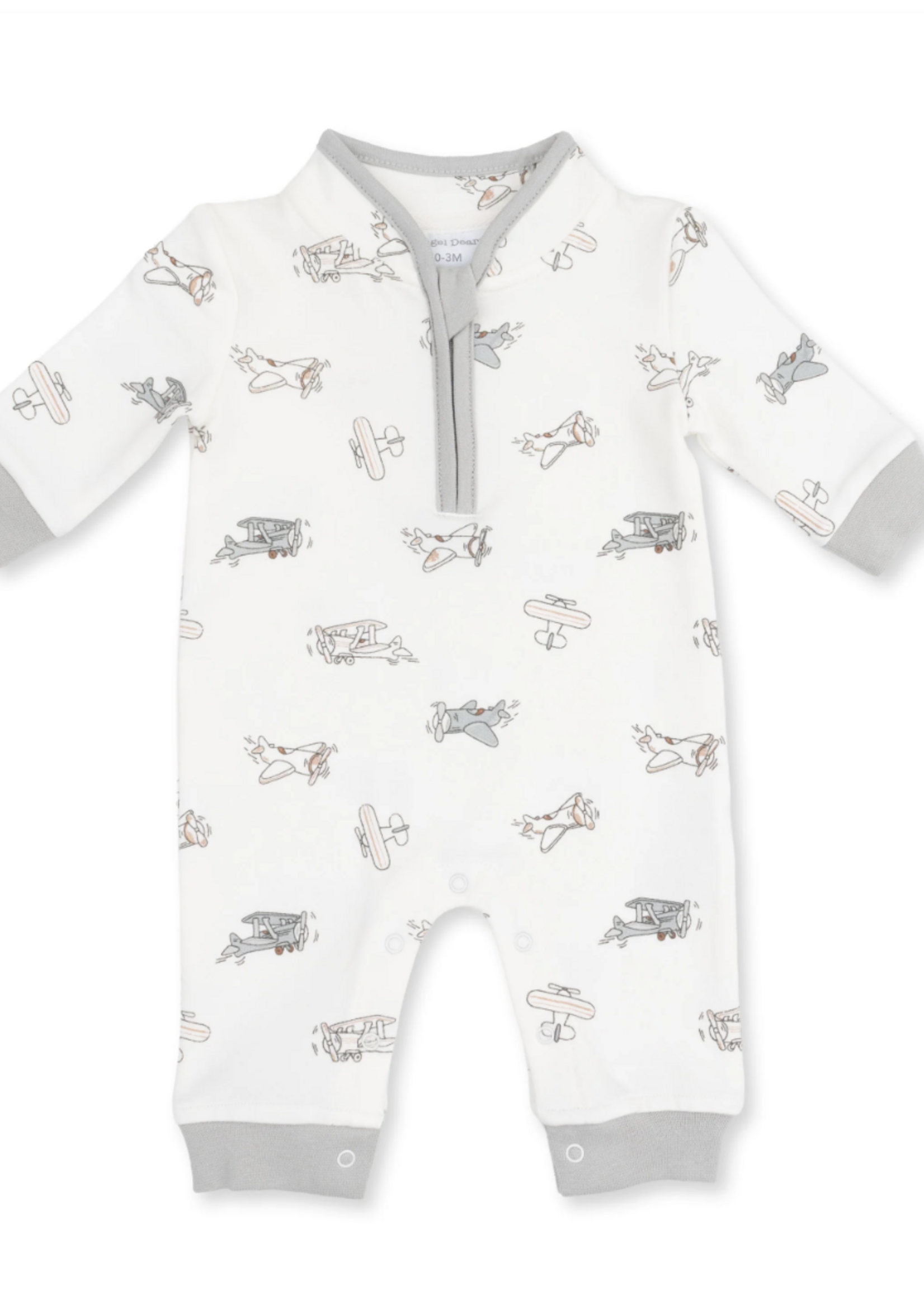 Angel Dear Vintage Airplane Pilots Zip Neck Romper