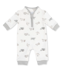 Angel Dear Vintage Airplane Pilots Zip Neck Romper