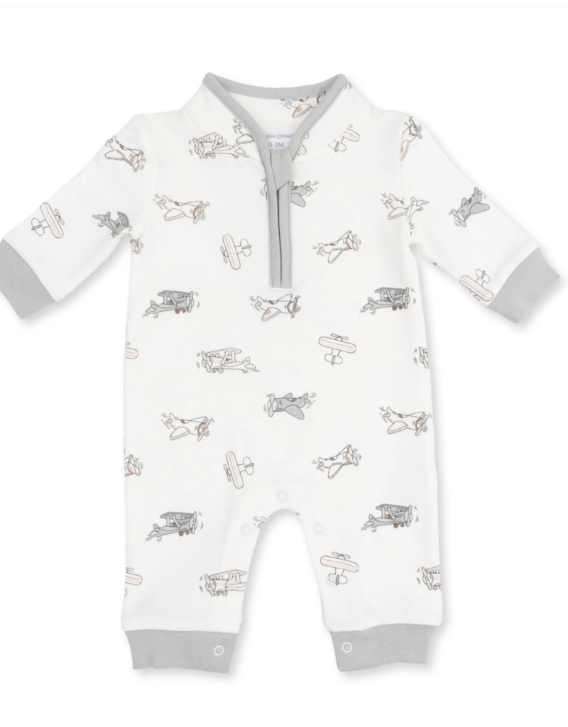 Angel Dear Vintage Airplane Pilots Zip Neck Romper