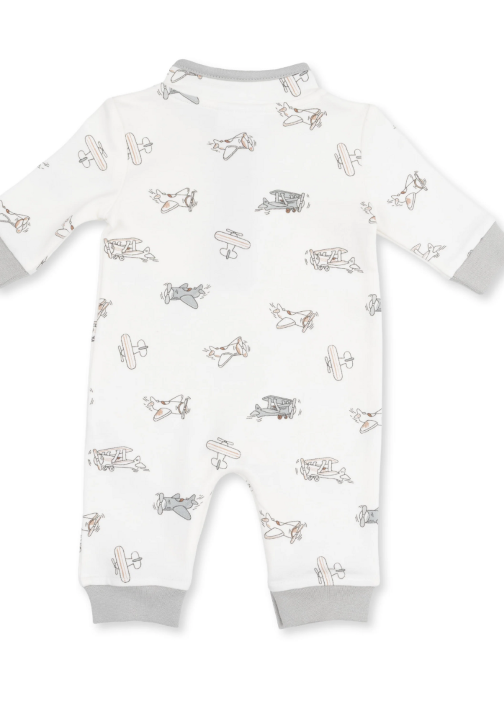Angel Dear Vintage Airplane Pilots Zip Neck Romper