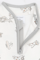 Angel Dear Vintage Airplane Pilots Zip Neck Romper