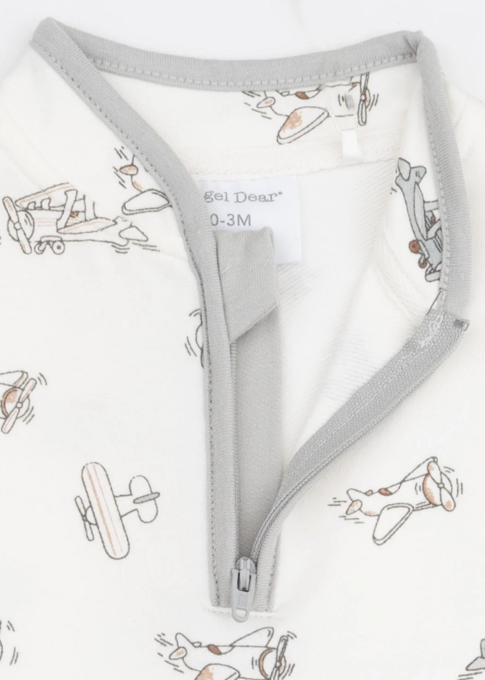 Angel Dear Vintage Airplane Pilots Zip Neck Romper
