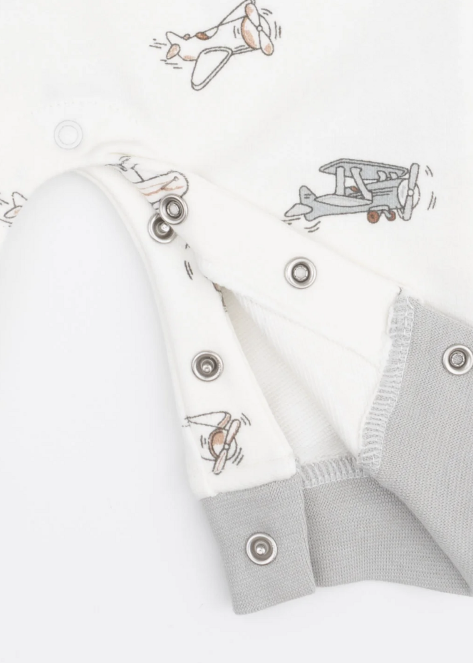 Angel Dear Vintage Airplane Pilots Zip Neck Romper