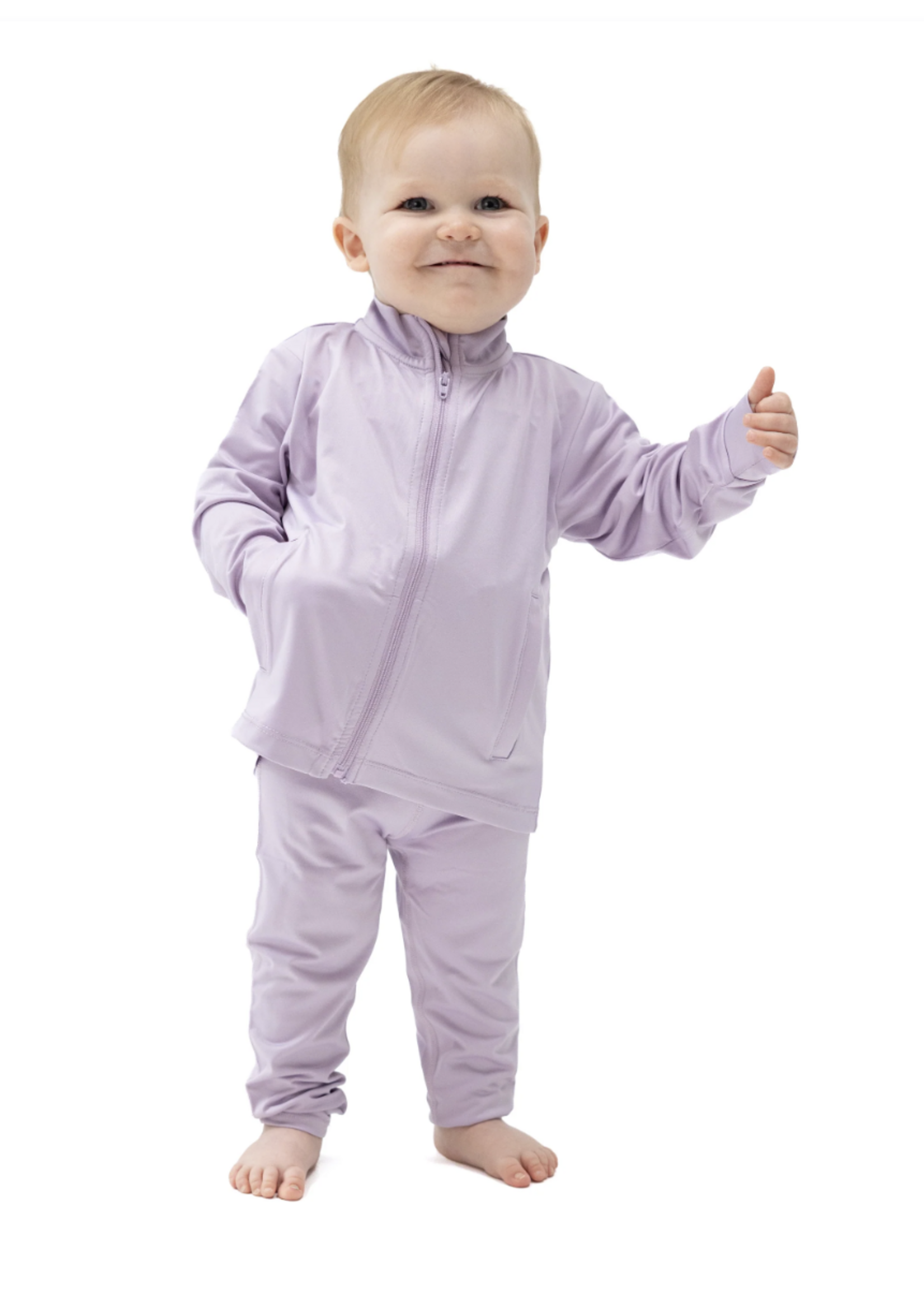 Angel Dear Tiny Tumblers Activewear Lilac Mock Neck Active Jacket