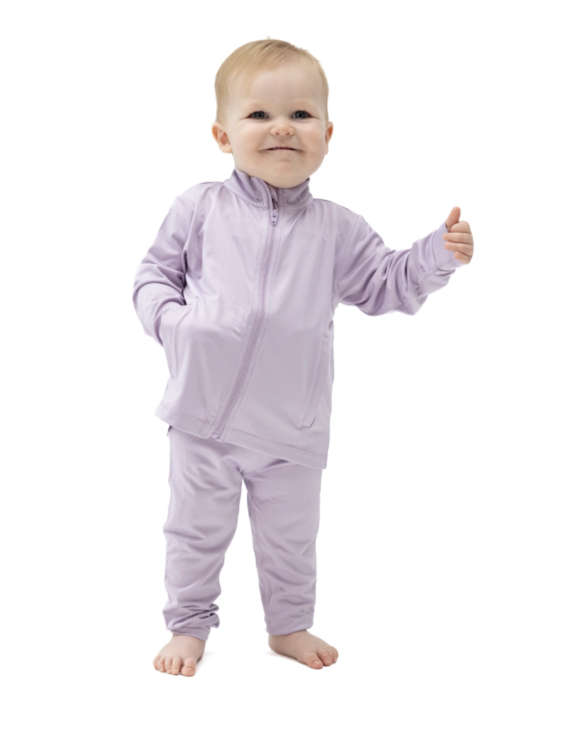 Angel Dear Tiny Tumblers Activewear Lilac Mock Neck Active Jacket