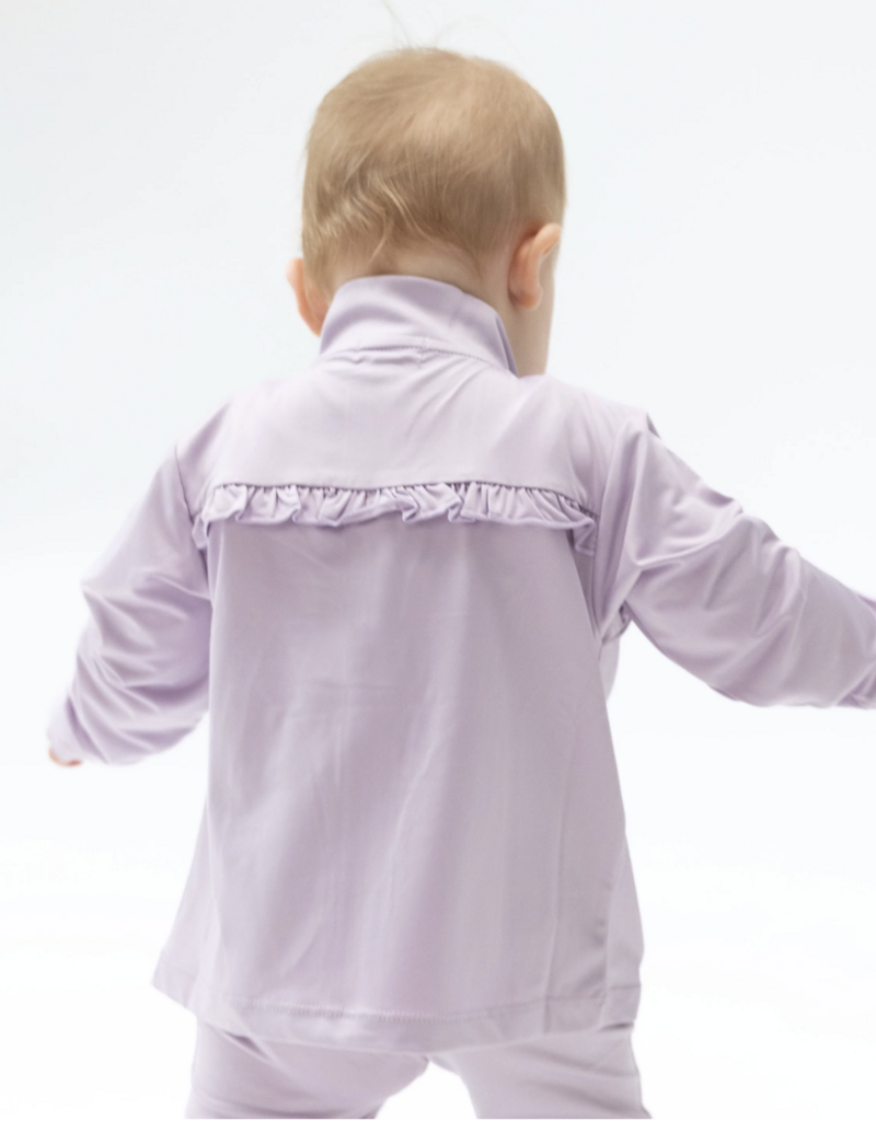 Angel Dear Tiny Tumblers Activewear Lilac Mock Neck Active Jacket