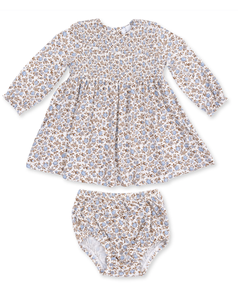 Angel Dear Hazel Floral Caitlyn Smocked Bodice Dress Bloomer