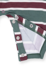 Angel Dear Rugby Stripe Green Polo Romper