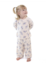 Angel Dear Sweet Hanna Floral Velour Sweatshirt/Wide Leg Pant