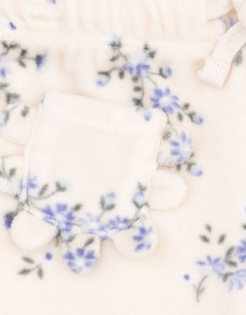Angel Dear Sweet Hanna Floral Velour Sweatshirt/Wide Leg Pant