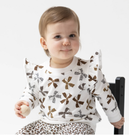 Angel Dear Leopard French Terry Ruffle Sweatshirt