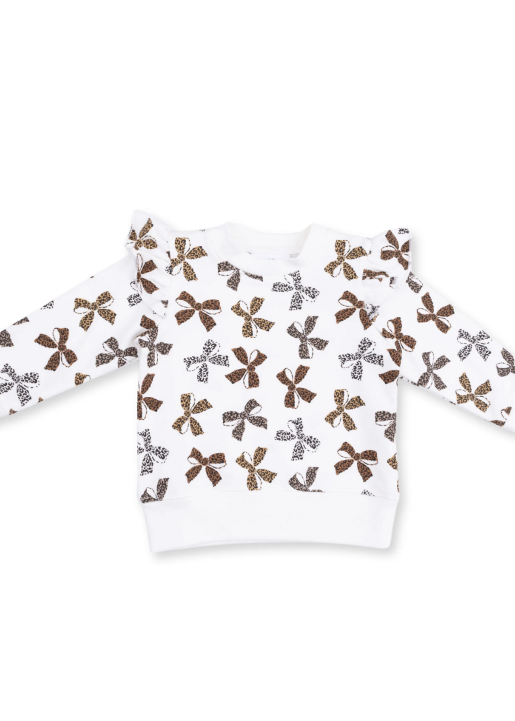 Angel Dear Leopard French Terry Ruffle Sweatshirt