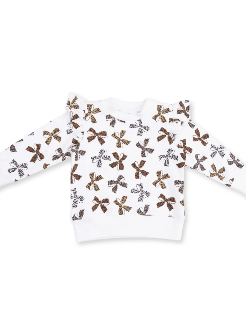 Angel Dear Leopard French Terry Ruffle Sweatshirt