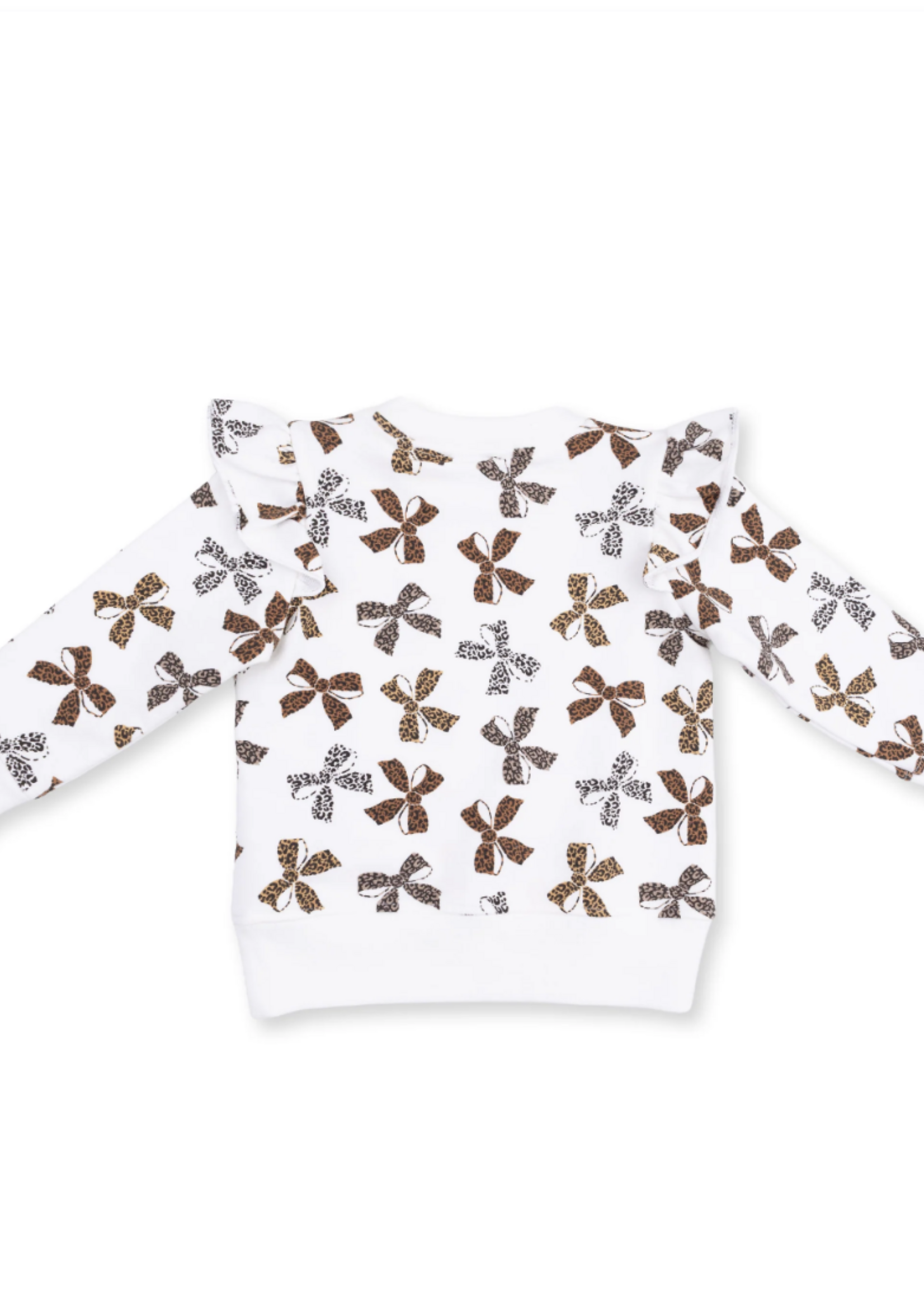 Angel Dear Leopard French Terry Ruffle Sweatshirt
