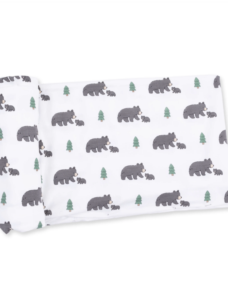 Angel Dear Black Bears Swaddle Blanket