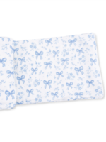 Angel Dear Blue Bows Flowers Swaddle Blanket