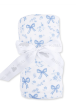 Angel Dear Blue Bows Flowers Swaddle Blanket
