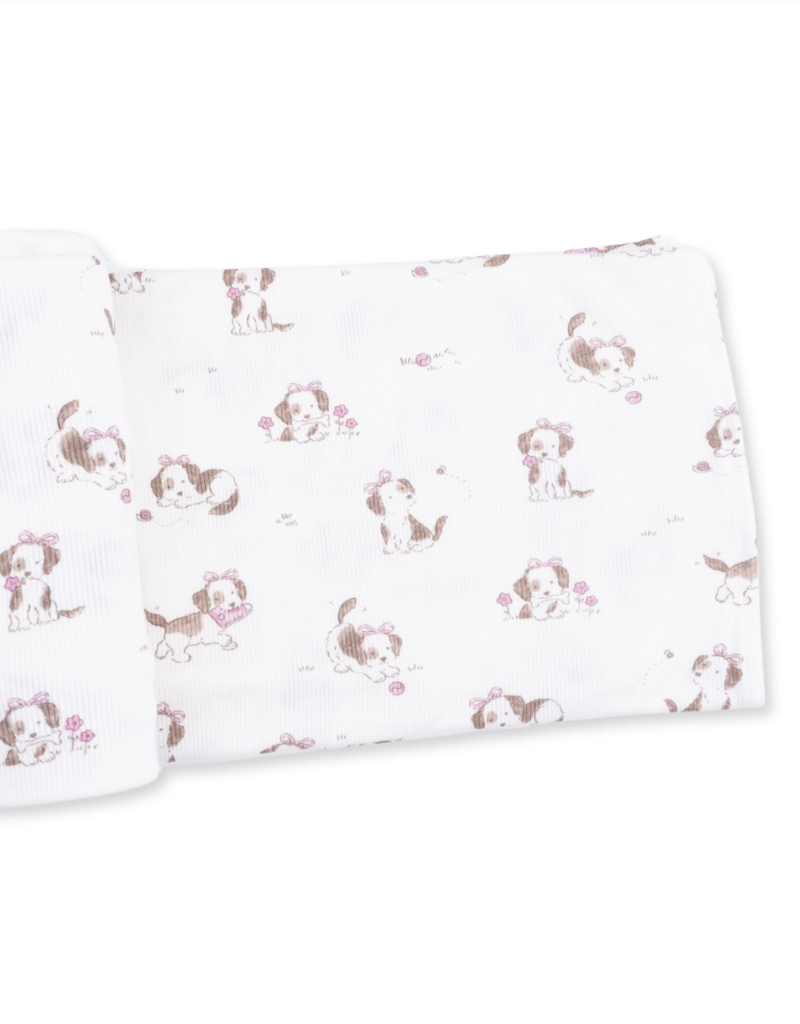 Angel Dear Explorer Puppy Pink Swaddle Blanket