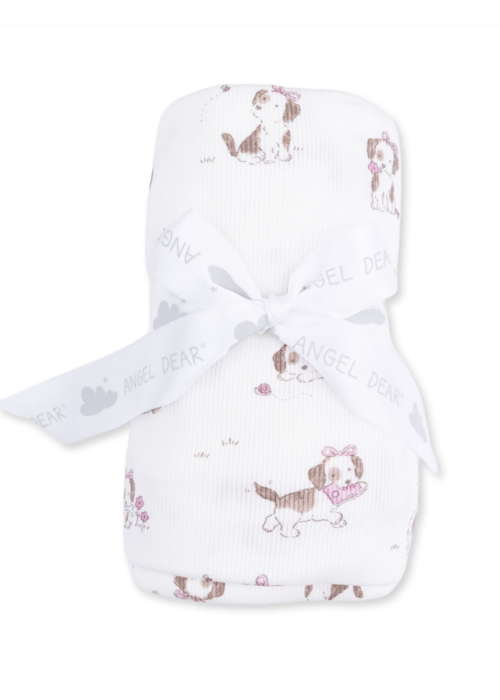 Angel Dear Explorer Puppy Pink Swaddle Blanket