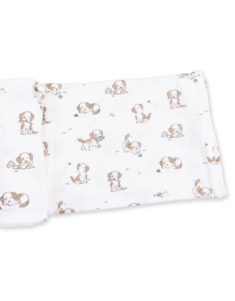 Angel Dear Explorer Puppy Blue Swaddle Blanket