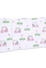 Angel Dear Golf Carts Pink Swaddle Blanket