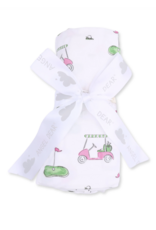 Angel Dear Golf Carts Pink Swaddle Blanket