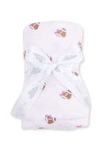 Angel Dear Mini Football Hearts Swaddle Blanket