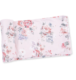 Angel Dear Painterly Rose Bouquets Swaddle Blanket