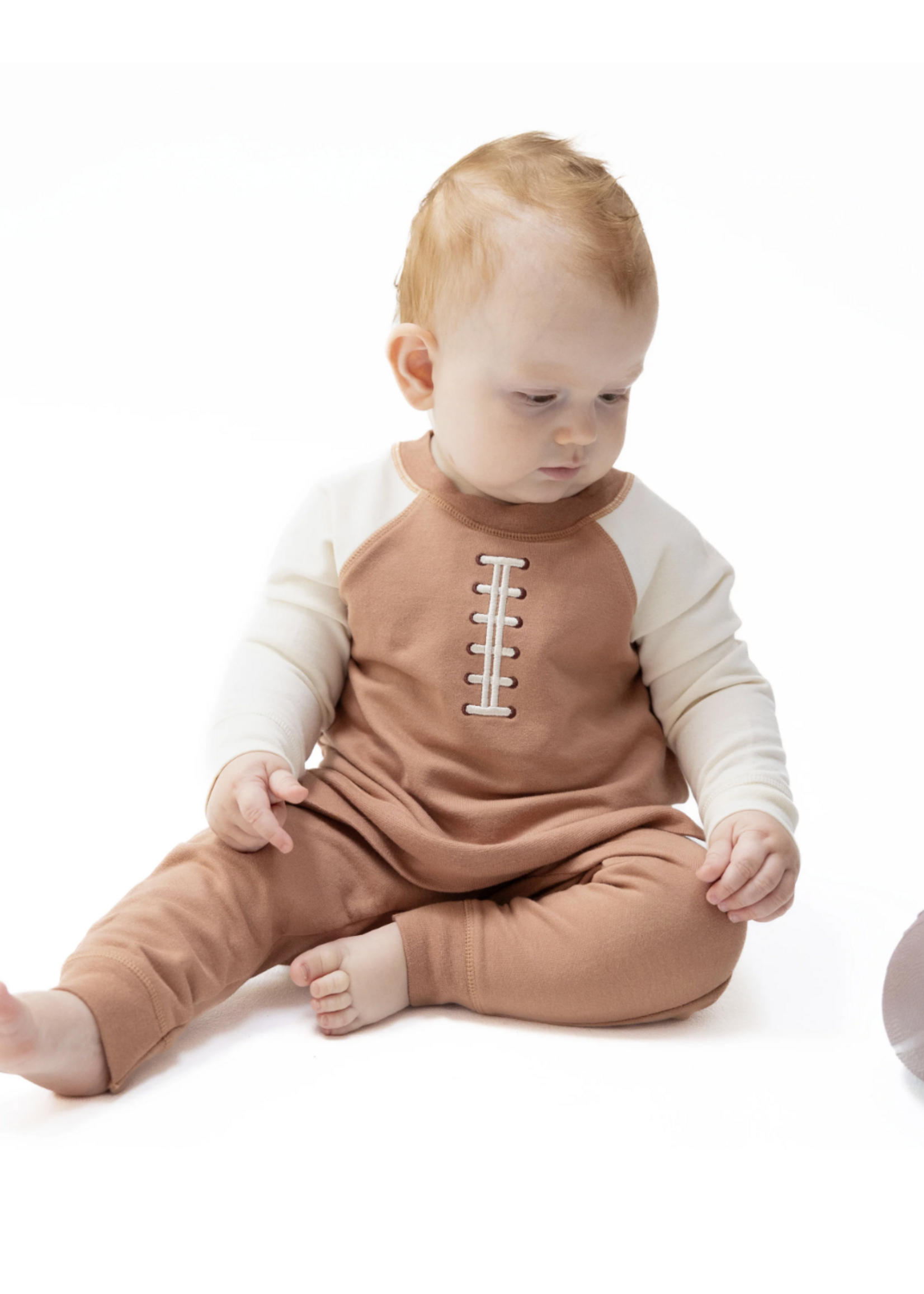 Angel Dear Football Laces Raglan Sweatshirt and Jogger Set
