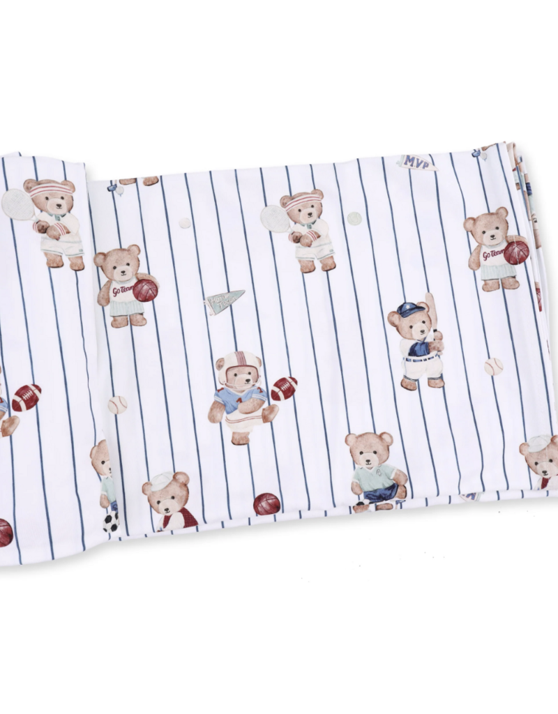 Angel Dear Mixed Sports Bears Swaddle Blanket
