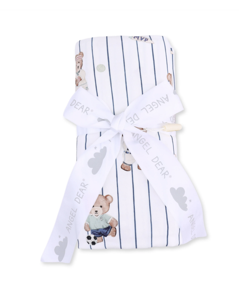 Angel Dear Mixed Sports Bears Swaddle Blanket