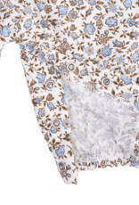 Angel Dear Hazel Floral Ruffle Sleeve Snap Romper