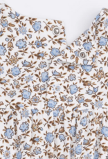 Angel Dear Hazel Floral Ruffle Sleeve Snap Romper