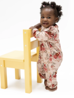 Angel Dear Sabrina Floral Ruffle Sleeve Snap Romper