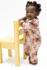 Angel Dear Sabrina Floral Ruffle Sleeve Snap Romper
