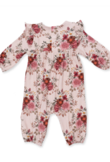 Angel Dear Sabrina Floral Ruffle Sleeve Snap Romper