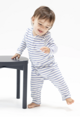 Angel Dear Vintage Stripe Blue Uni Romper