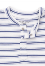 Angel Dear Vintage Stripe Blue Uni Romper