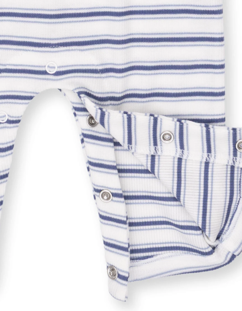 Angel Dear Vintage Stripe Blue Uni Romper