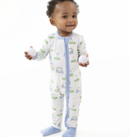 Angel Dear Golf Carts Blue Convertible Romper