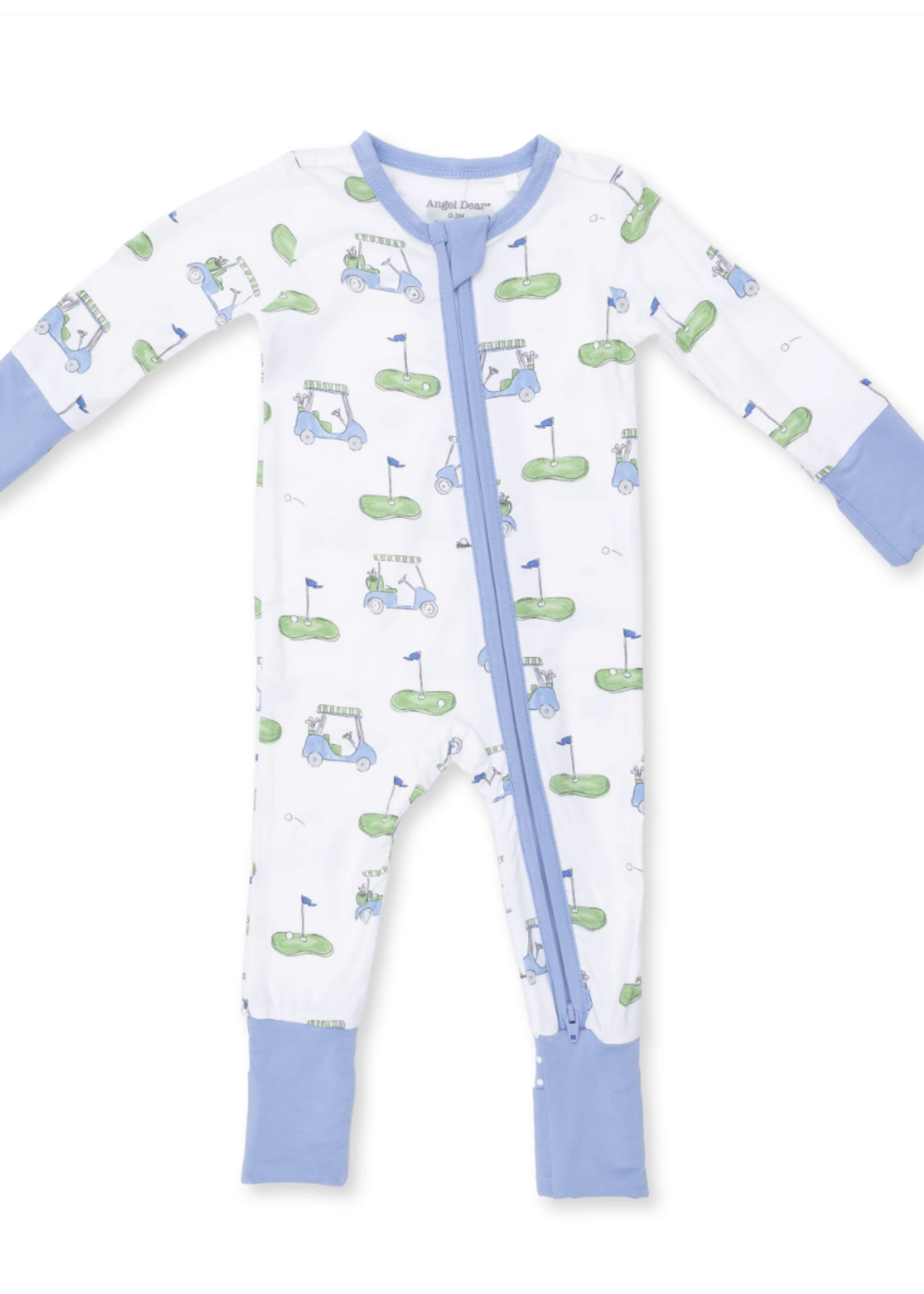 Angel Dear Golf Carts Blue Convertible Romper