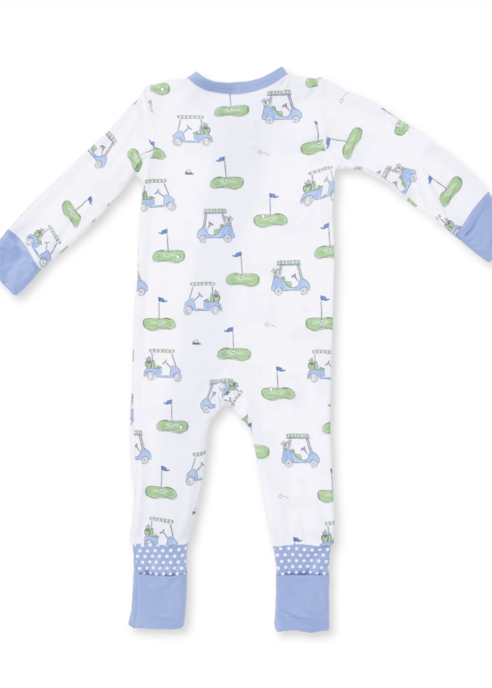 Angel Dear Golf Carts Blue Convertible Romper