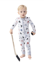 Angel Dear Hockey Stripe Convertible Romper