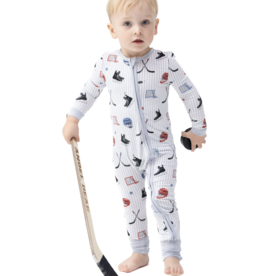 Angel Dear Hockey Stripe Convertible Romper