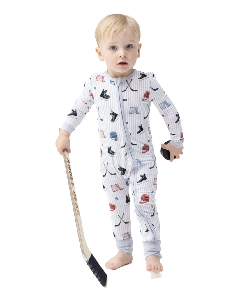Angel Dear Hockey Stripe Convertible Romper