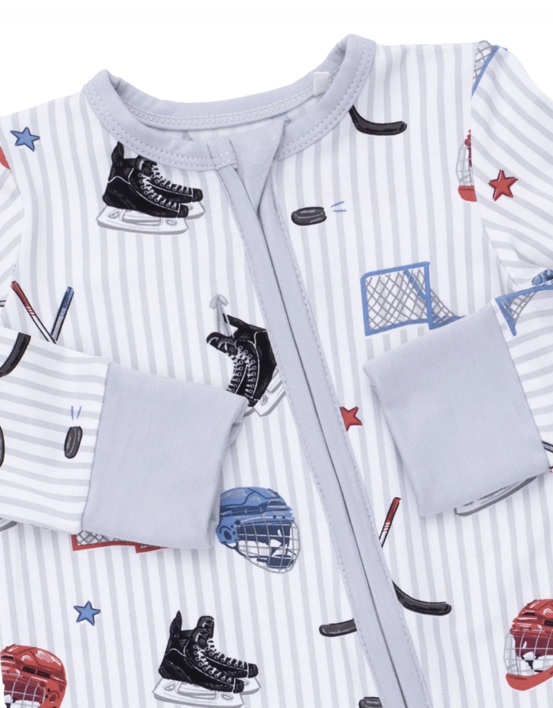 Angel Dear Hockey Stripe Convertible Romper