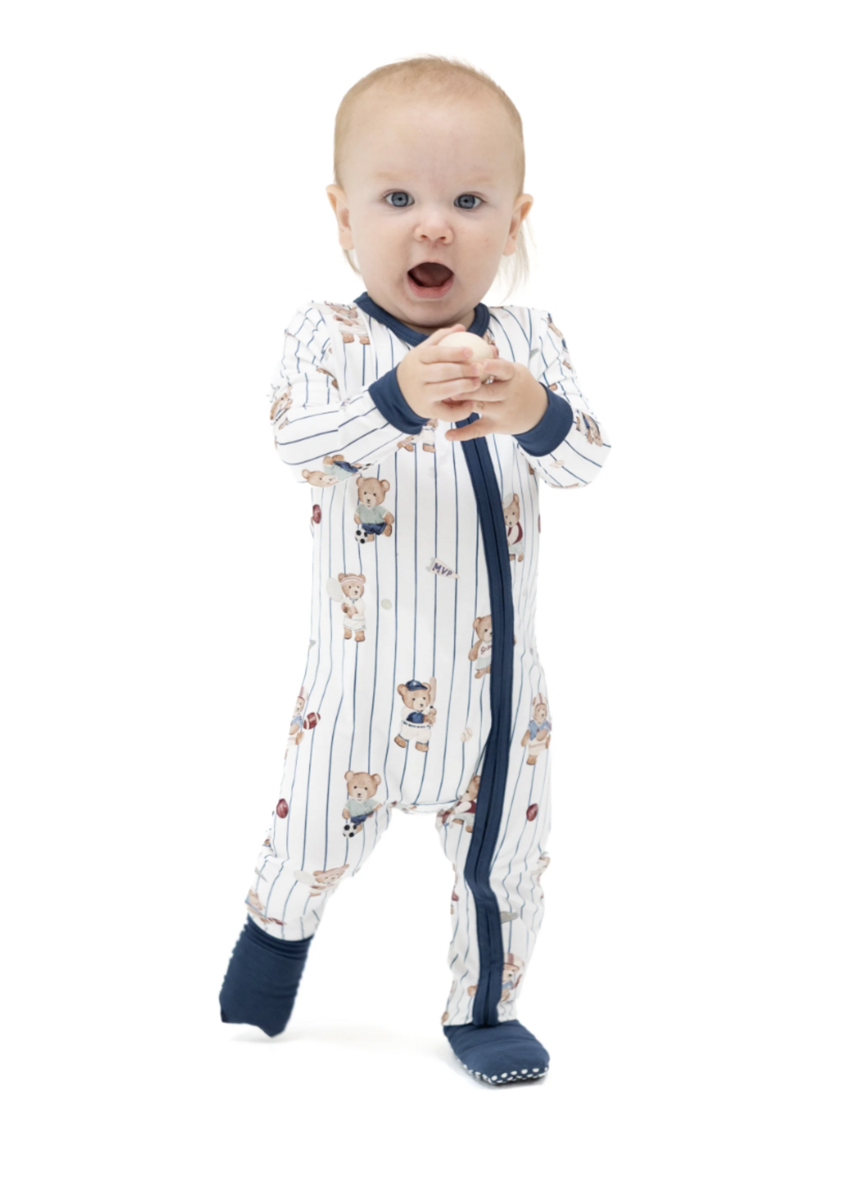Angel Dear Mixed Sports Bears Convertible Romper