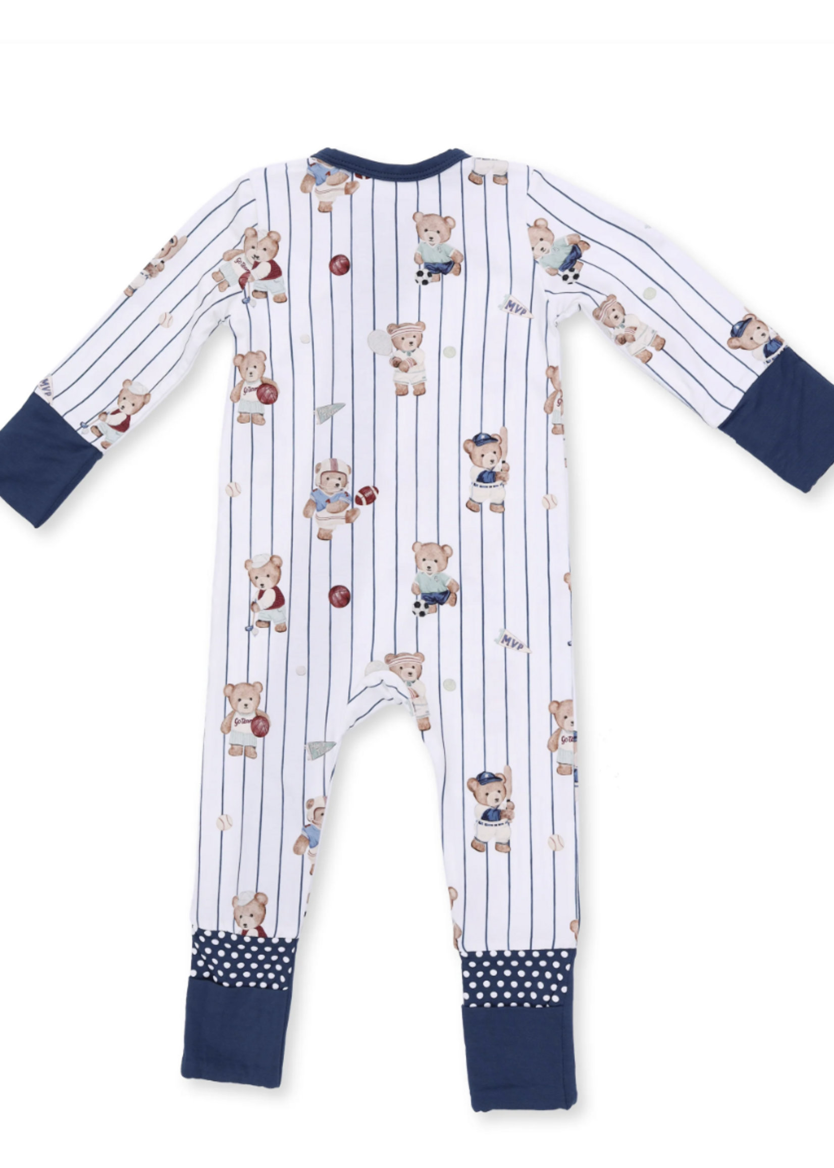 Angel Dear Mixed Sports Bears Convertible Romper