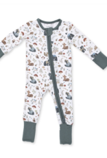 Angel Dear Southern Woodland Animals Green Convertible Romper